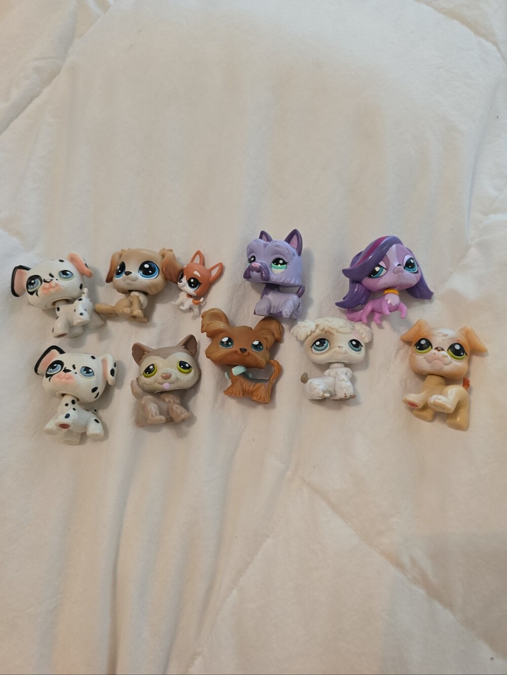 Littlest Pet Shop LPS Lot of 10 Dogs Cats Hasbro Mixed Figures